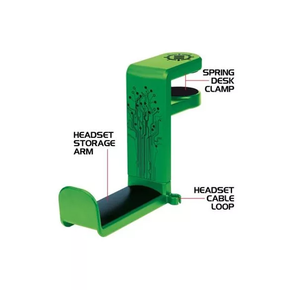 ENHANCE Enhance Clip-On Headphone Mount Green-ENUNHPM100GNEW