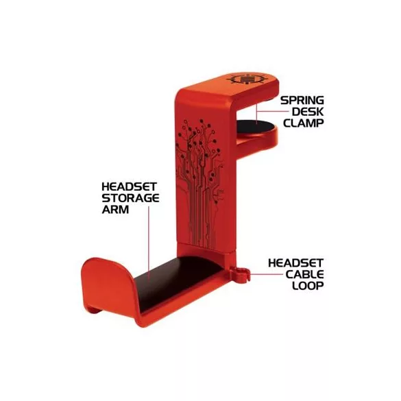 ENHANCE Enhance Clip-On Headphone Mount Red-ENUNHPM100RDEW