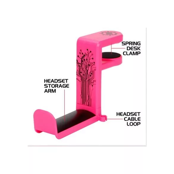 ENHANCE Enhance Clip-On Headphone Mount Pink-ENUNHPM100PKEW