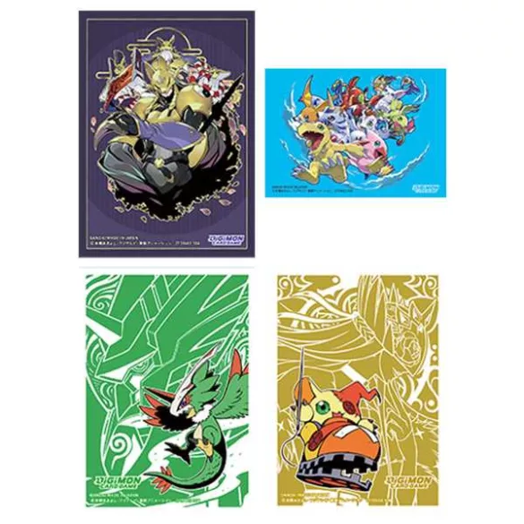 Digimon Card Game - Official Sleeves (4 Kinds Assortment) 2024 Ver.2.0 (12 Pieces)