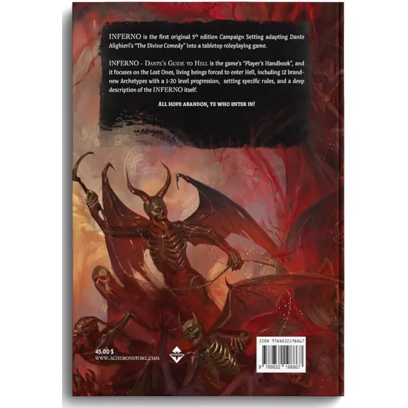 Inferno RPG: Dante's Guide to Hell szerepjáték kampánykötet, angol kiadás