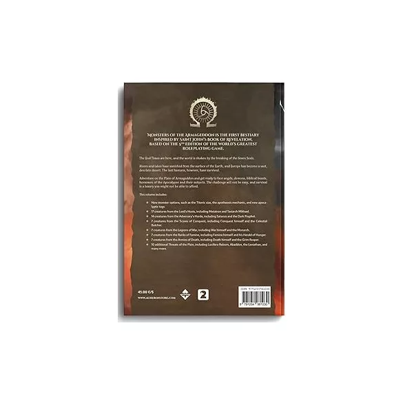 Apocalisse RPG: Monsters of the Armageddon bestiárium - angol nyelvű kiadás