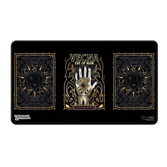 UP - Vecna Eve of Ruin Black Stitched Playmat All Art for Dungeons & Dragons-38462