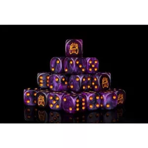 Conquest - Baron of Dice: Old Dominion Faction Dice on Translucent Purple w/ Gold Pips Dice-PBW8523