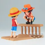 ONE PIECE WORLD COLLECTABLE FIGURE LOG STORIES-MONKEY.D.LUFFY & PORTGAS.D.ACE--BP89475P