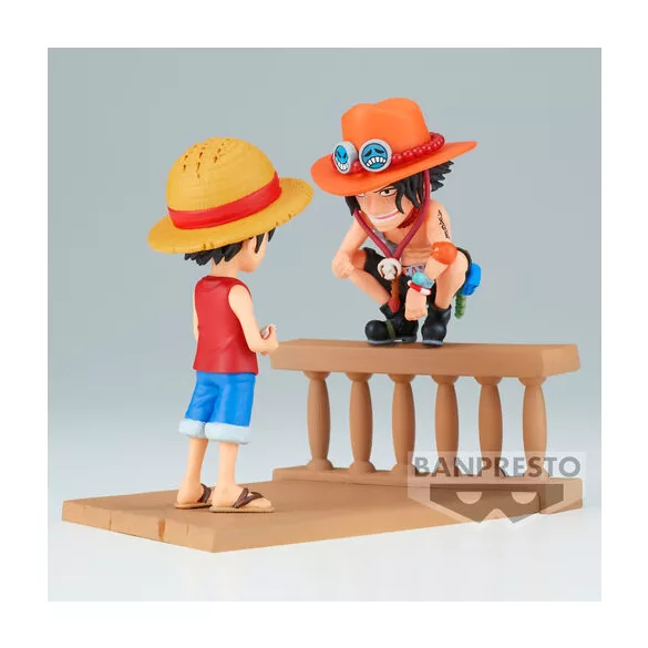 ONE PIECE WORLD COLLECTABLE FIGURE LOG STORIES-MONKEY.D.LUFFY & PORTGAS.D.ACE--BP89475P