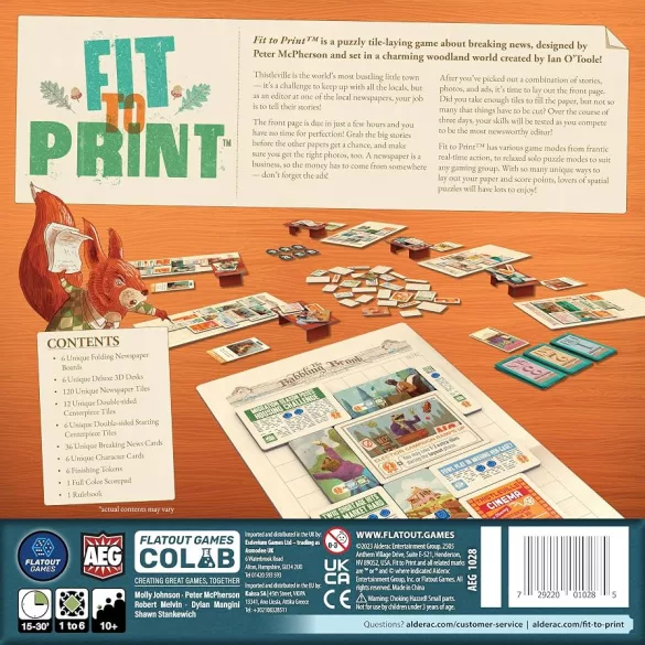 Fit to Print társasjáték - angol kiadás
