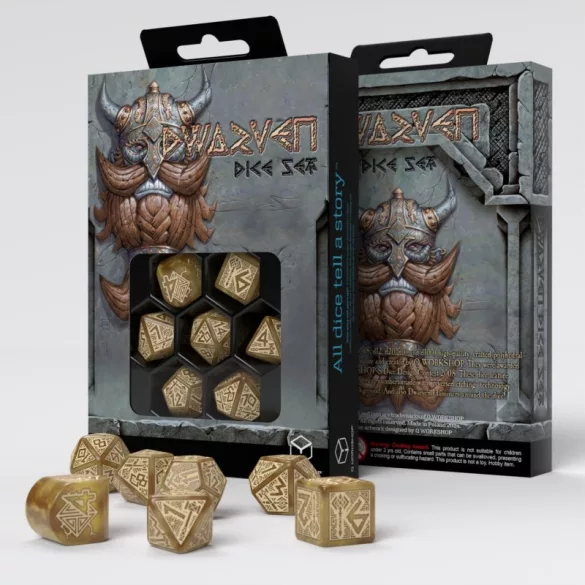 Dwarven Dice Set: Gold (7)-RDWA08