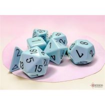 Chessex Opaque Pastel Blue/black Polyhedral 7-Dice Set-25466