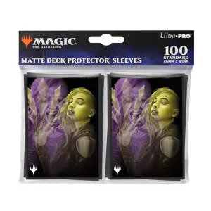 UP - Duskmourn 100ct Deck Protector Sleeves Alt Art Key Character Mythic 3 for Magic: The Gathering-38587