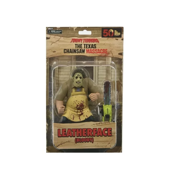 Texas Chainsaw Massacre 6" Action Figure Toony Terrors 50th Anniversary Leatherface (Bloody)-NECA41601