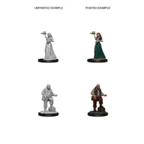 Pathfinder Deep Cuts Unpainted Miniatures - Merchants (Serving Girl/Merchant)-WZK72584