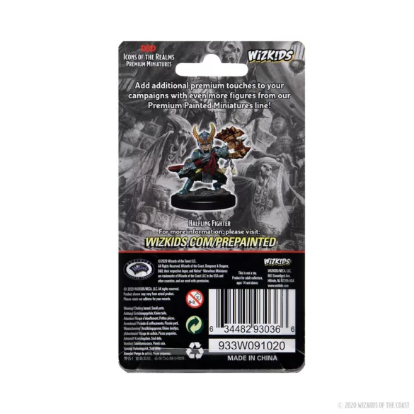 D&D Icons of the Realms Premium Figures: Halfling Fighter Female-93036