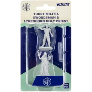 Critical Role Unpainted Miniatures: Turst Militia Swordsman & Lyrengorn Holy Priest-90468