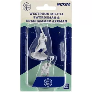 Critical Role Unpainted Miniatures: Westruun Militia Swordsman & Kraghammer Axeman-90471