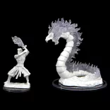 Critical Role Unpainted Miniatures: Ashari Firetamer & Inferno Serpent-90476