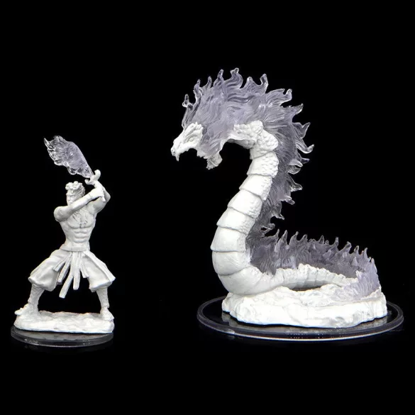 Critical Role Unpainted Miniatures: Ashari Firetamer & Inferno Serpent-90476