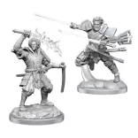 Magic: The Gathering Unpainted Miniatures: Raiyuu & Isshin-90506