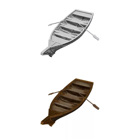 Wizkids Deep Cuts Unpainted Miniatures: Rowboat & Oars-90503