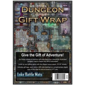 Dungeon gift wrap (pack of 6 sheets with tags) - EN-LBM-052