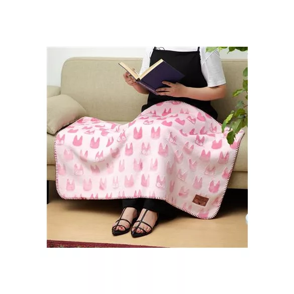 Ghibli Opalised blanket Jiji silhouette 70x100 cm - Kiki's Delivery Service-MARU-88017