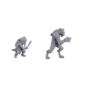 Critical Role Unpainted Miniatures: Chetney Pock O'Pea & Werewolf - EN-WZK90411