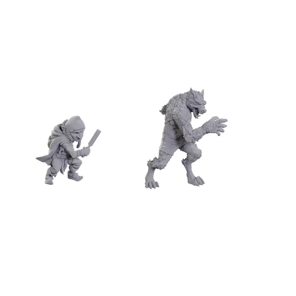 Critical Role Unpainted Miniatures: Chetney Pock O'Pea & Werewolf - EN-WZK90411