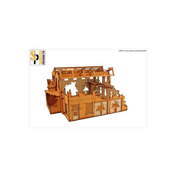 Sarissa Hobby & Terrain - Large Factory - Destroyed-I004