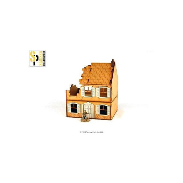 Sarissa Hobby & Terrain - Farm House - Destroyed-N012
