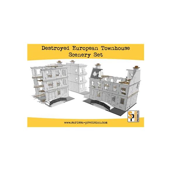 Sarissa Hobby & Terrain - Destroyed European Townhouse Scenery Set-N150