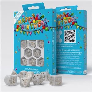 Q Workshop 20 Years: Happy Birthday Dice Set (8)-S20Y03