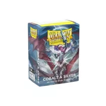 Dragon Shield Standard Matte Dual Sleeves Cobalt & Silver (100 Sleeves)-AT-15064