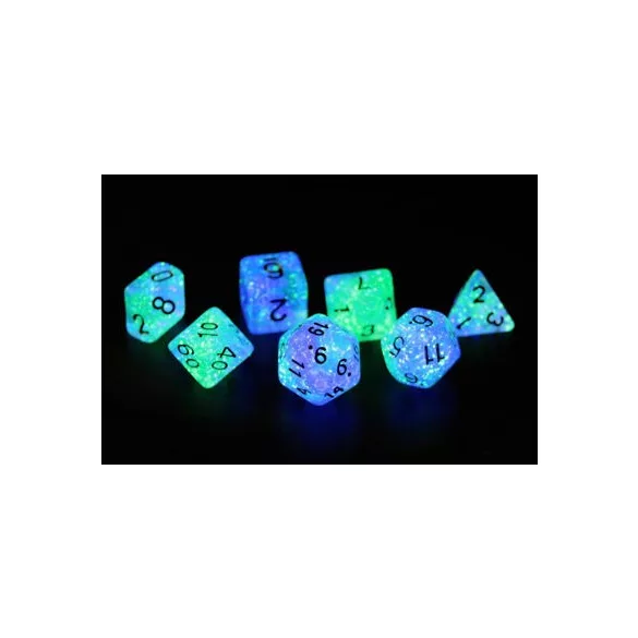 Sirius Dice - Dice Set - Peacock Glowworm-SDZ0006-03
