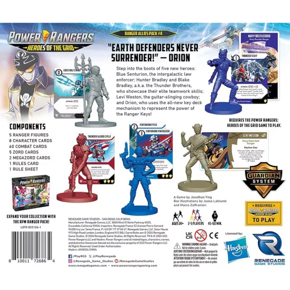 Power Rangers: Heroes of the Grid – Allies Pack #4 kiegészítő (angol nyelvű)