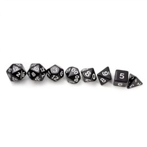 Sirius Dice - D&D New Adventurer Set - Black Dice-SDZ2002-01
