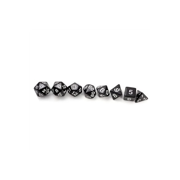 Sirius Dice - D&D New Adventurer Set - Black Dice-SDZ2002-01
