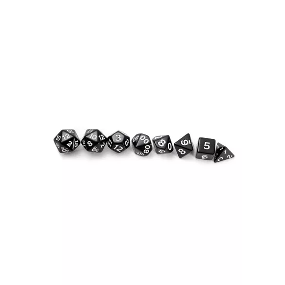 Sirius Dice - D&D New Adventurer Set - Black Dice-SDZ2002-01