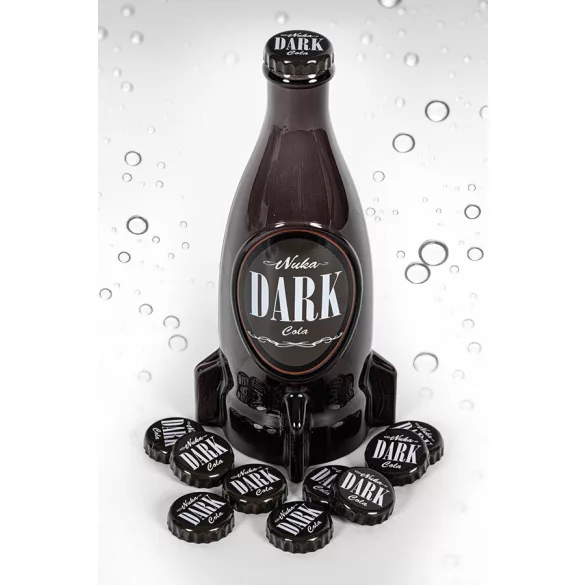 Fallout"Nuka Dark" Glass Bottle & Cap-1118213