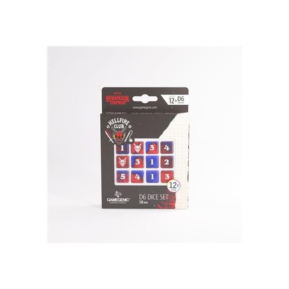 Gamegenic - Stranger Things - Hellfire Club D6 Dice Set (12x) - 16mm-GGS50030ML