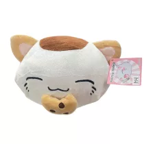 Nemu Neko - weiß mit braunen Punkt - mit Keks - 20cm Plüsch-PLS841