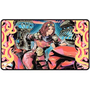 UP - MTG 2025 Multiplanar Race Set Black Stitched Playmat Variant Art PW for Magic: The Gathering-38698