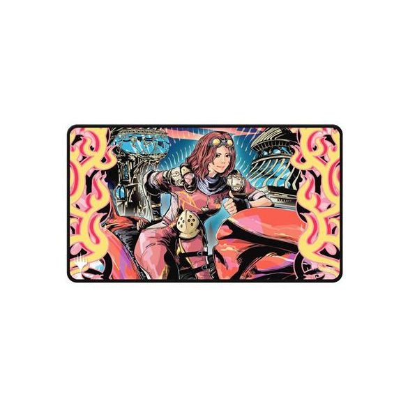 UP - MTG 2025 Multiplanar Race Set Black Stitched Playmat Variant Art PW for Magic: The Gathering-38698