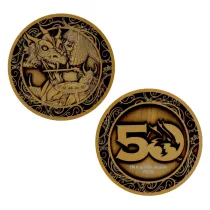 Dungeons & Dragons 50th Anniversary Antique Gold Coin-HAS-DUN65