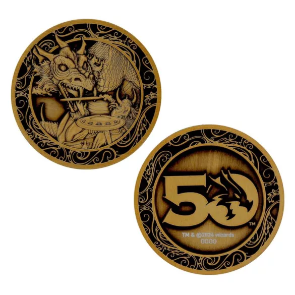 Dungeons & Dragons 50th Anniversary Antique Gold Coin-HAS-DUN65