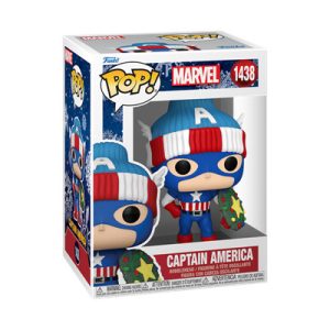 Funko POP! Marvel: Holiday S4 - Capt. America with wreath shield-FK80032