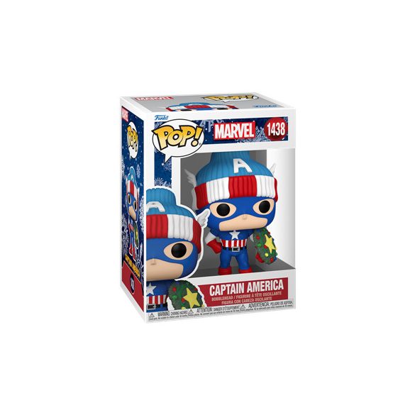 Funko POP! Marvel: Holiday S4 - Capt. America with wreath shield-FK80032