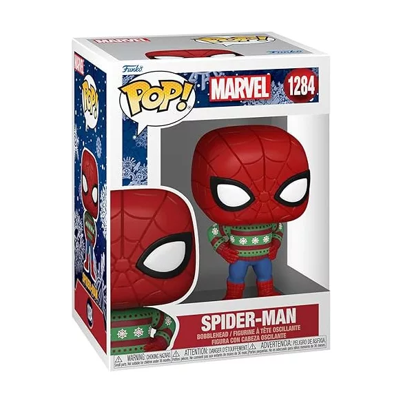 Funko POP! Marvel: Holiday - Spider-Man ronda pulóveres bobblehead figura
