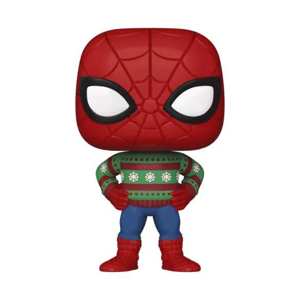 Funko POP! Marvel: Holiday - Spider-Man ronda pulóveres bobblehead figura