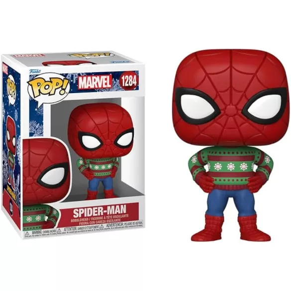 Funko POP! Marvel: Holiday - Spider-Man ronda pulóveres bobblehead figura