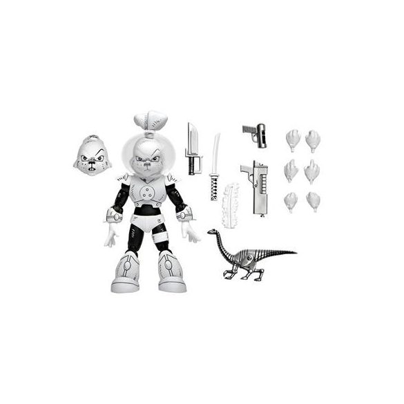 Usagi Yojimbo - 7” Scale Action Figure - Space Usagi Yojimbo Black & White Figure-NECA54374